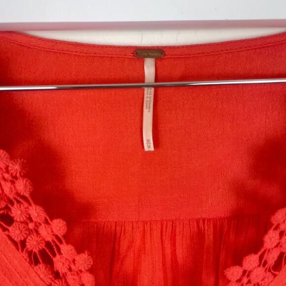 Free people gentle dreamer dress short v neck cut out back size medium - Picture 6 of 10